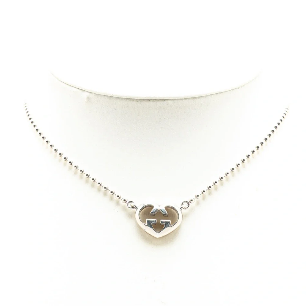 Gucci 925 Silver Heart Pendant Necklace - Picture 9 of 9
